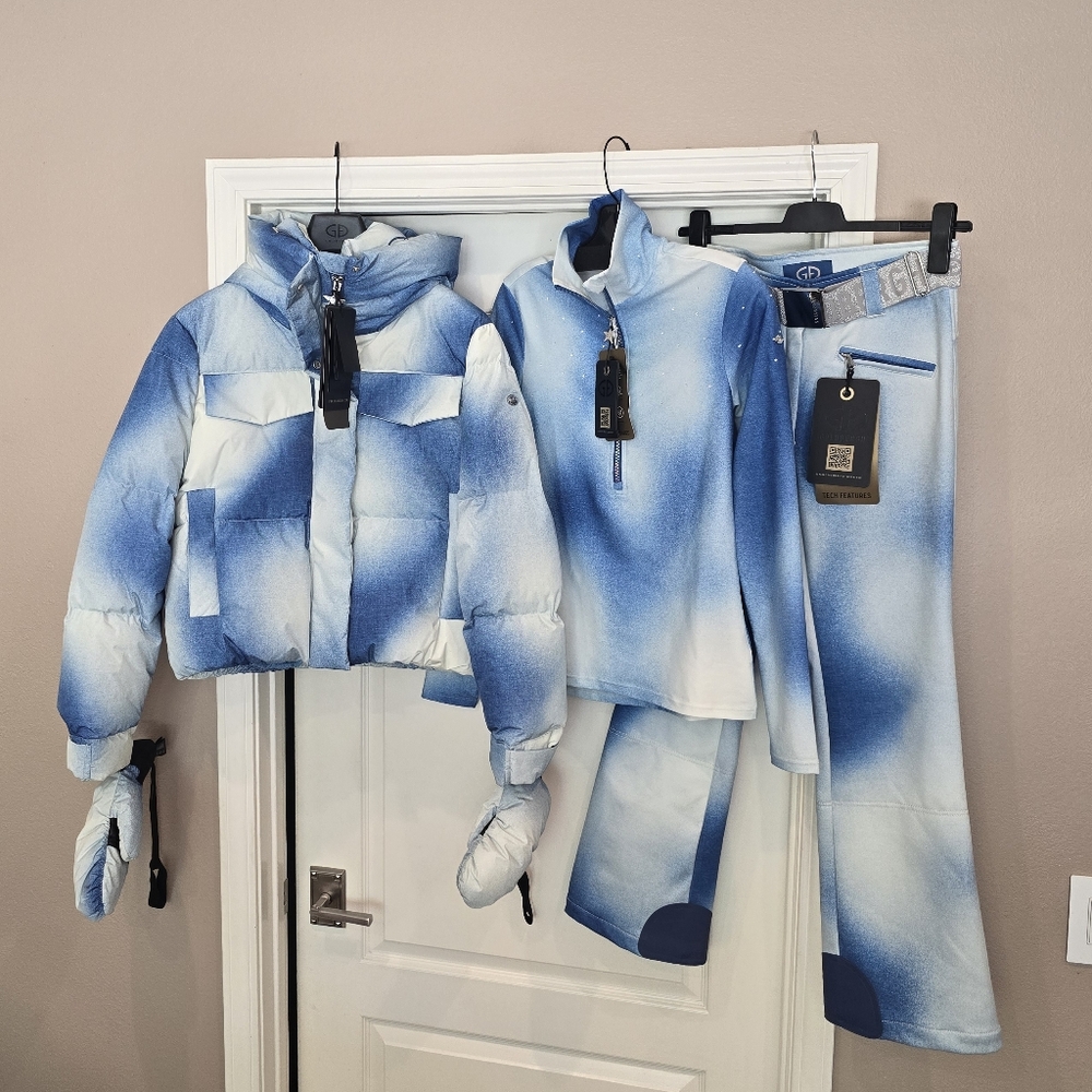 Goldbergh Blanchi Ski Pants Denim Jeans Blue Ciel Goldbergh Blue Ski Pants - Picture 4 of 16